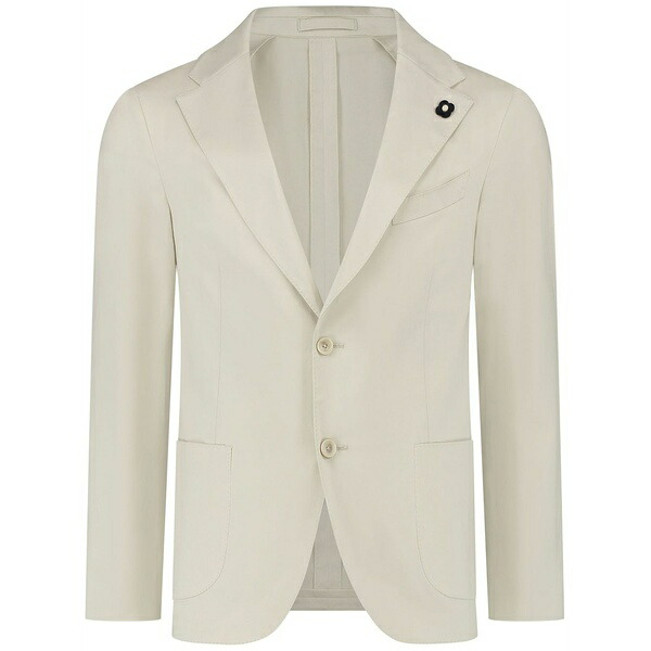 ラルディーニ メンズ 上衣＆上衣 アウター Brooch-detail single-breasted blazer Neutrals