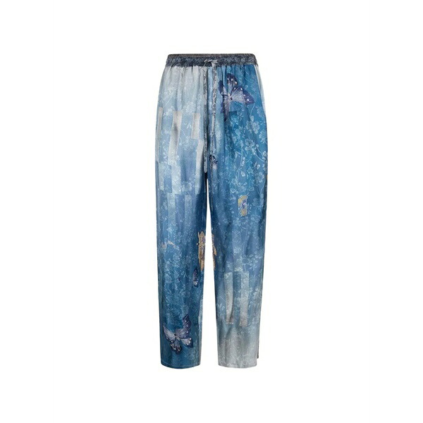 ピエール＝ルイ・マシア レディース 心地好いズボン下 ボトムス Floral-print drawstring trousers Blue