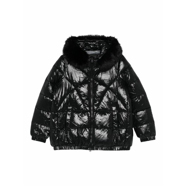 ジェオックス レディース 上衣＆上衣 アウター Backsie padded jacket Black