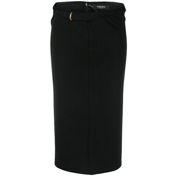 ヴェルサーチ レディース スコート ボトムス La greca MIDI skirt Black