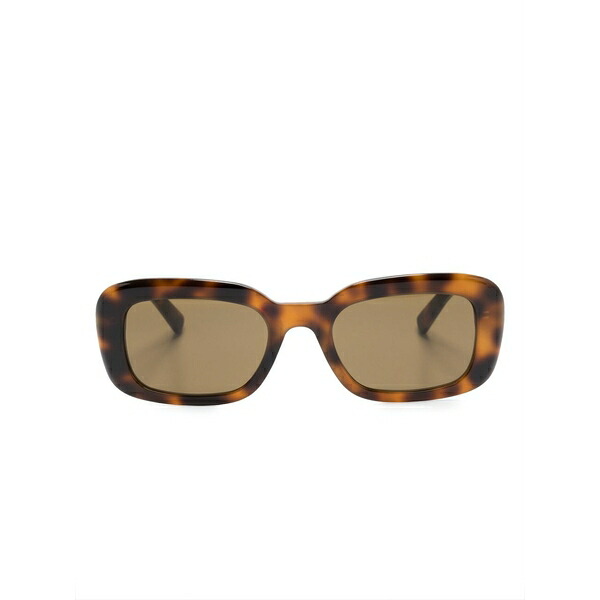 サンローラン アイウェア メンズ サングラス・アイウェア アクセサリー Tortoiseshell-effect rectangle-frame sunglasses Brown｜asty 65,890円