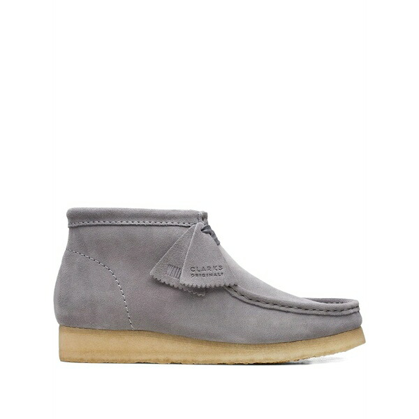 クラークス メンズ ブーツ シューズ Wallabee round-toe boots Grey