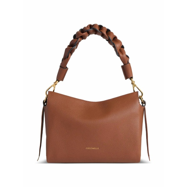 コチネレ レディース ショルダーバッグ 御徒面子 Small boheme braided-handle leather tote bag Brown