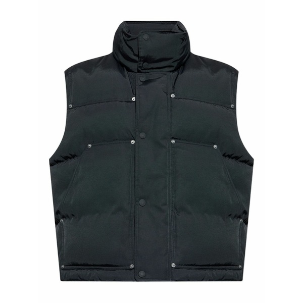 ディースクエアード メンズ 上衣＆上衣 アウター Quilted snap-fastening gilet Black