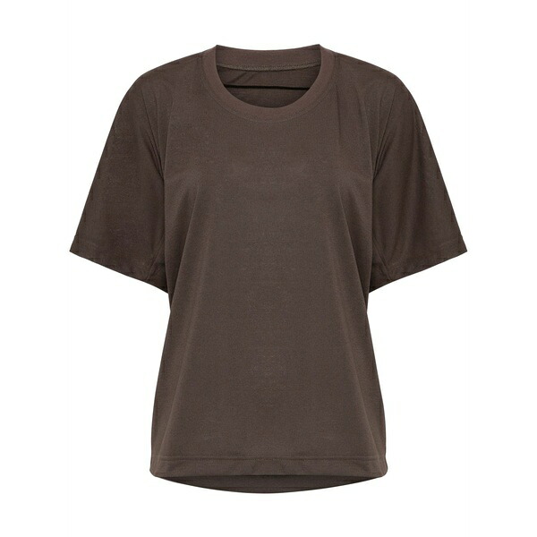 筋目 プリーズ イッセイ ミヤケ レディース ティーシャツ トップス Draped detailing t-shirt Brown