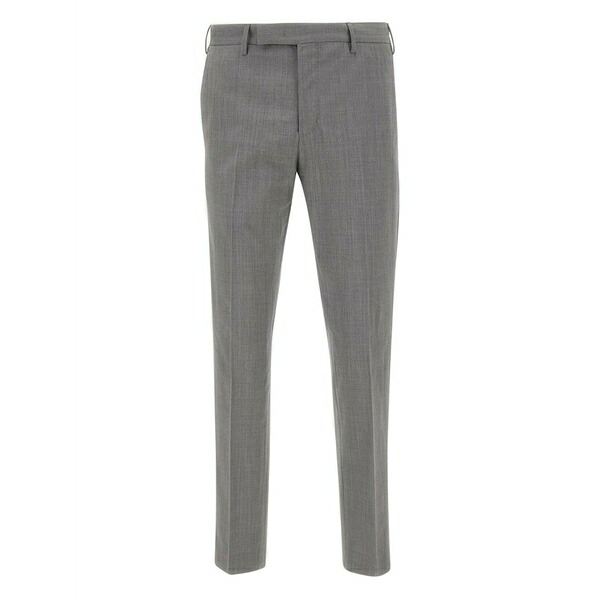 PTトリノ メンズ 心地好いズボン下 ボトムス Pressed-crease tailored trousers Grey