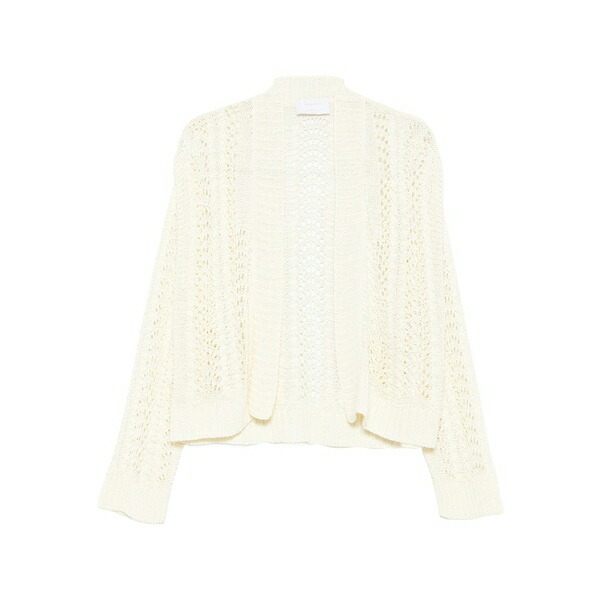 ダニエル フィエゾリ レディース ジレー アウター Open-front lace-knit cardigan Neutrals