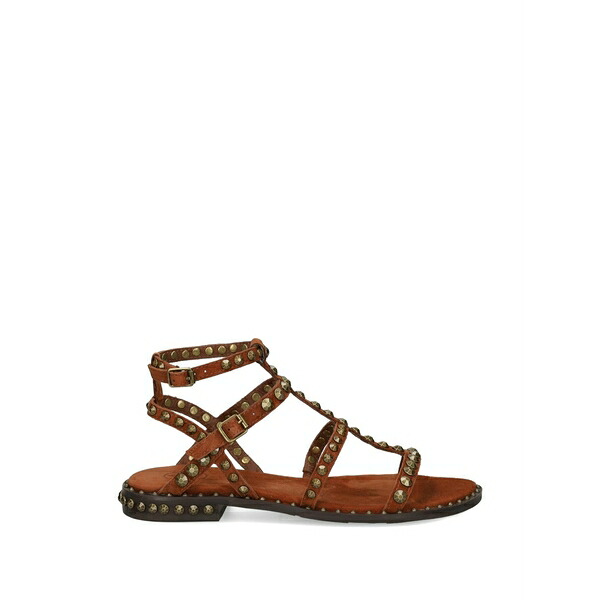木灰 レディース サンダル シューズ Precious stud-embellished sandals Brown