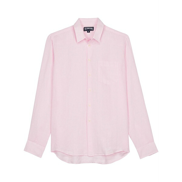 ヴィルブレクイン メンズ プルオーバー トップス Caroon organic linen shirt  Pink