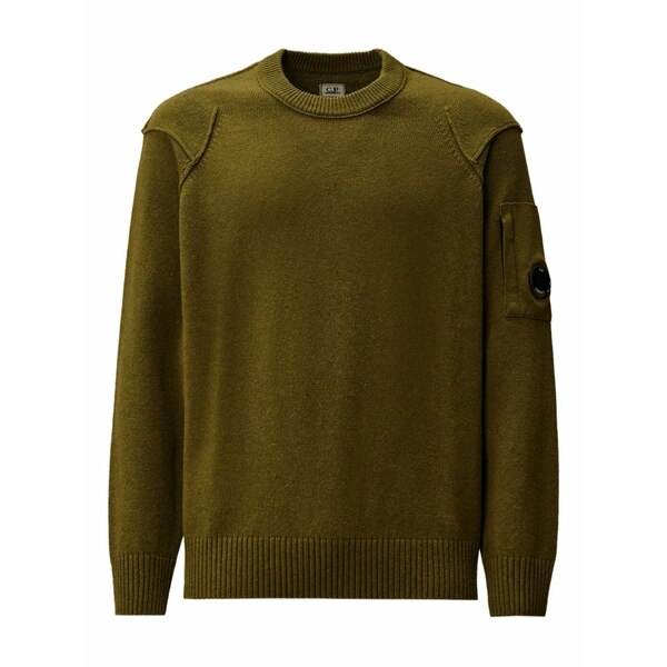 シーピーカンパニー メンズ 編み物\u0026スウェーター アウター Sleeve-pocket sweater Green
