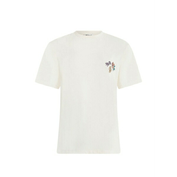 バリー レディース プルオーバー トップス Floral-embroidered t-shirt White