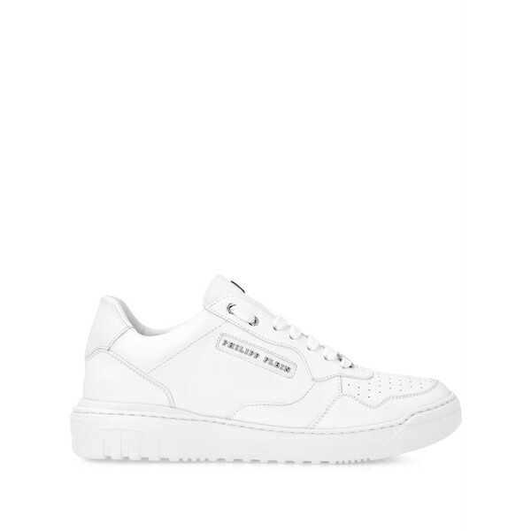フィリップ飾り気の無い メンズ スニーカー シューズ Logo-lettering sneakers White