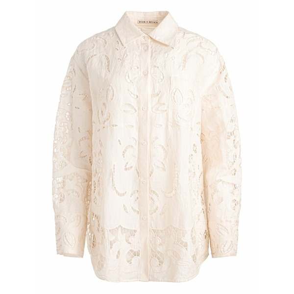アリス アンド オリビア レディース プルオーバー トップス Finely shirt Neutrals
