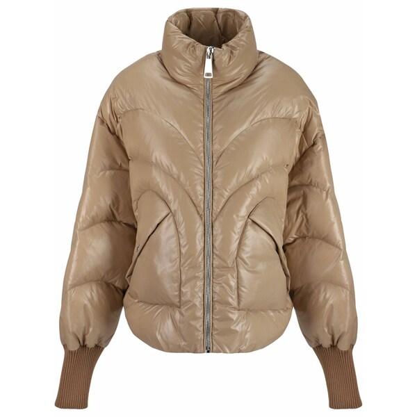 クリスジョイ レディース 上衣＆上衣 アウター Corazon shiny puffer jacket Neutrals