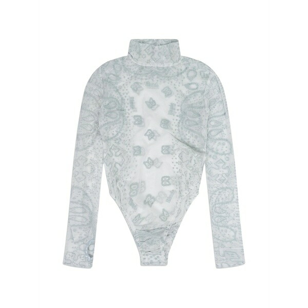 ルード レディース ティーシャツ トップス Bandana-print mesh bodysuit White