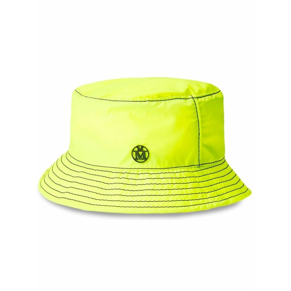 メゾンミッシェル  レディース かぶり笠 佩び物 Jason logo-plaque bucket hat  Green
