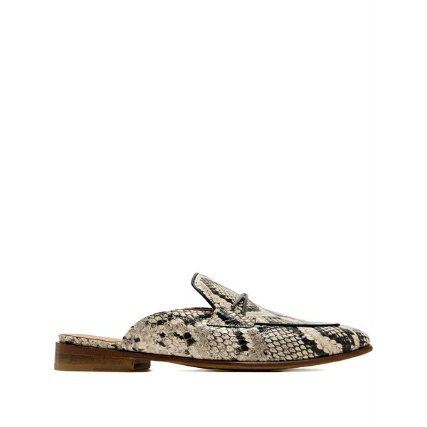マグナーニ レディース サンダル シューズ Snake-embossed slip-on mules Neutrals
