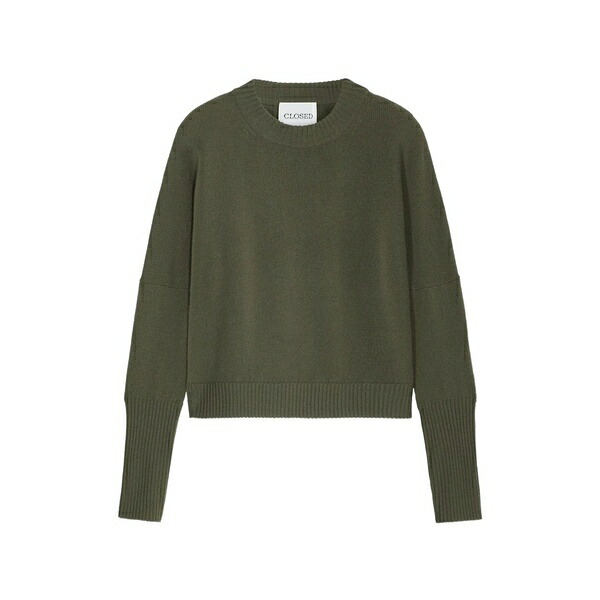 クローズド レディース 編み物\u0026プルオーバー アウター Ribbed-trim sweater Green