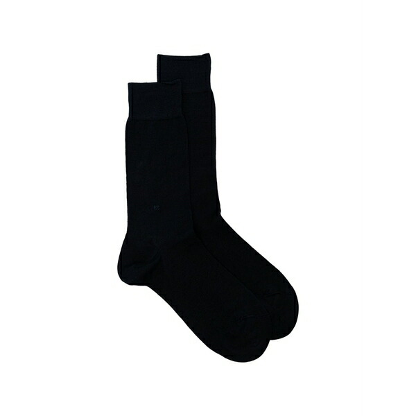 ゼニア メンズ ソックス アンダー御召しもの Logo-print mid-calf socks Blue