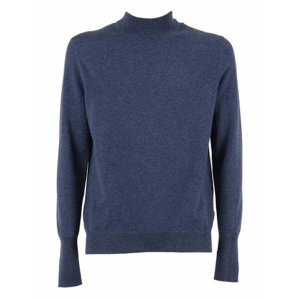バランタイン メンズ 編み物\u0026プルオーバー アウター Mock-neck sweater Blue