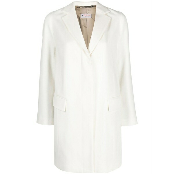 アルベルト ビアーニ レディース 厚地の外套 アウター Buttoned up wool coat White