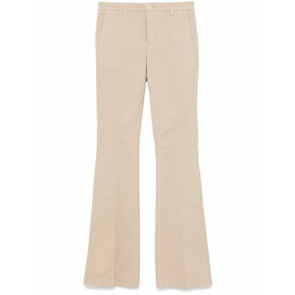 ツイン仕掛ける レディース 心地好いズボン下 ボトムス Flared twill trousers Neutrals