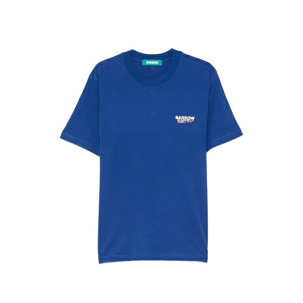バロウ メンズ ティーシャツ トップス Bear-print logo-print t-shirt Blue