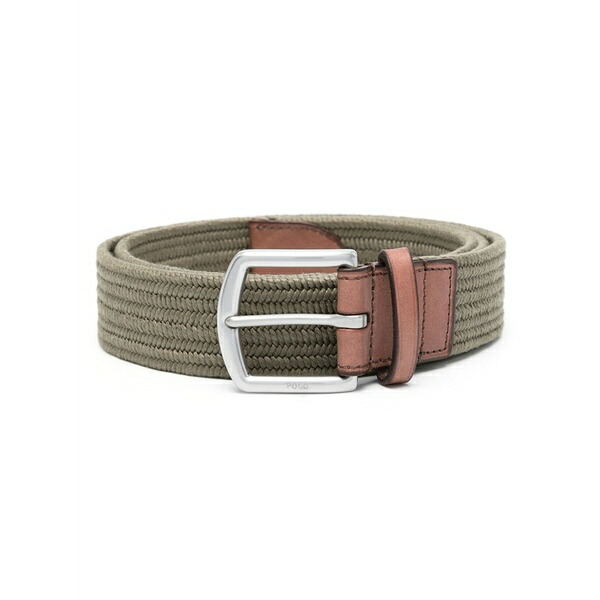 ラルフローレン メンズ 胴締め 付属品 Braided adjustable-fit belt Green
