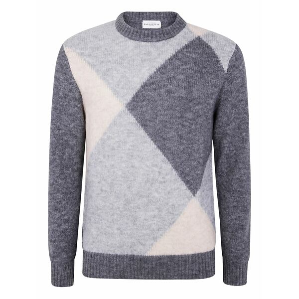 バランタイン メンズ 編み物\u0026ティーシャツ アウター Diamond-pattern wool sweater Grey