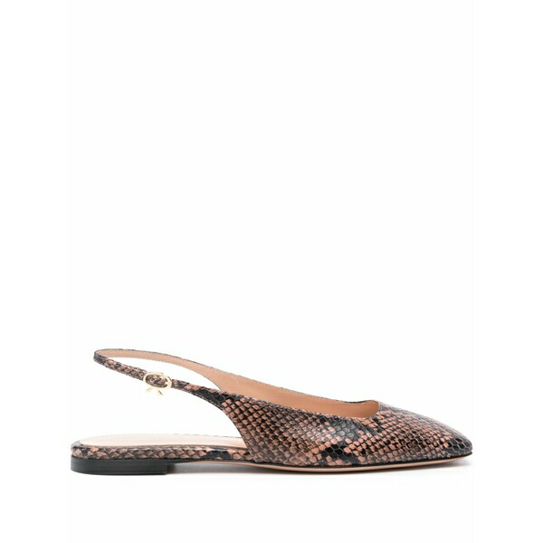 ジャンヴィト ロッシ レディース サンダル シューズ Square-toe leather ballerina shoes Black