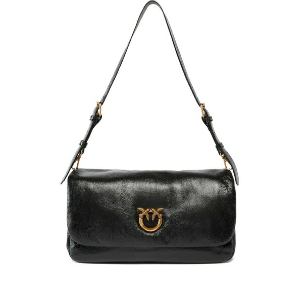 ピンコ レディース ショルダーバッグ 御徒面子 Medium love bag shoulder bag Black