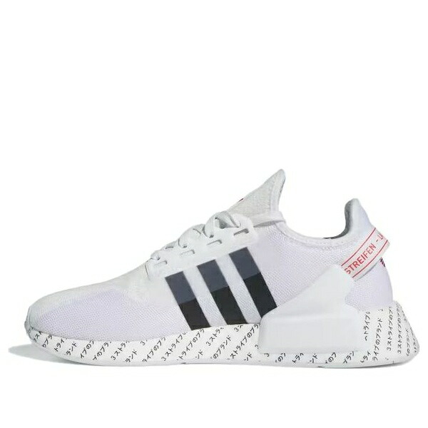 adidas アディダス メンズ スニーカー 【adidas NMD_R1 V2 Japanese Print 'White Red' ID2853】 サイズ US_9(27.0cm)|asty