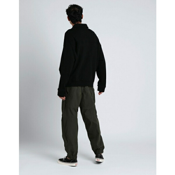 ナインティパーセント メンズ パーカー・スウェットシャツ HALF ORG アウター CTN LOOPBACK ZIP SWEAT Black トップス | windowmaker.com