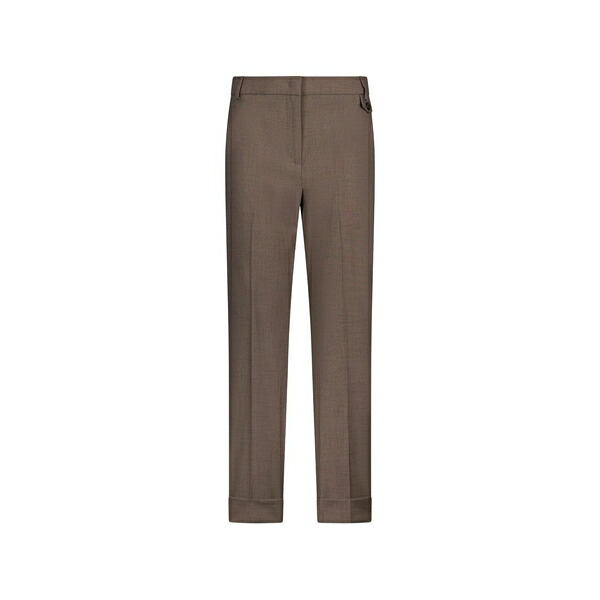 リュージョー レディース カジュアルパンツ ボトムス Turn-up trousers Brown｜asty