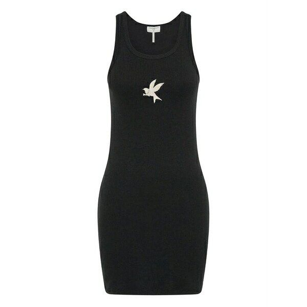 ワン ティースプーン レディース ワンピース トップス Logo mini dress Black｜asty
