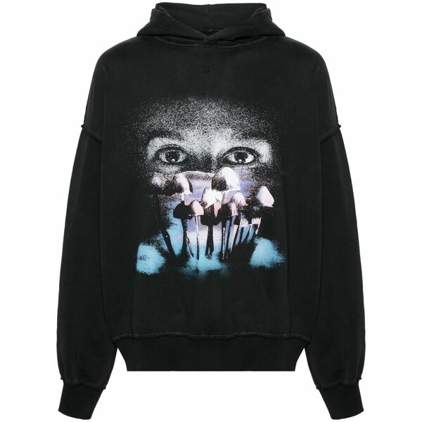 ミスビヘイブ メンズ パーカー・スウェットシャツ アウター Graphic-print hoodie Black｜asty