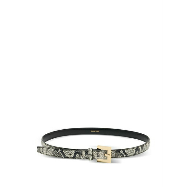 アニービン レディース ベルト アクセサリー Nicola buckle leather belt White|asty