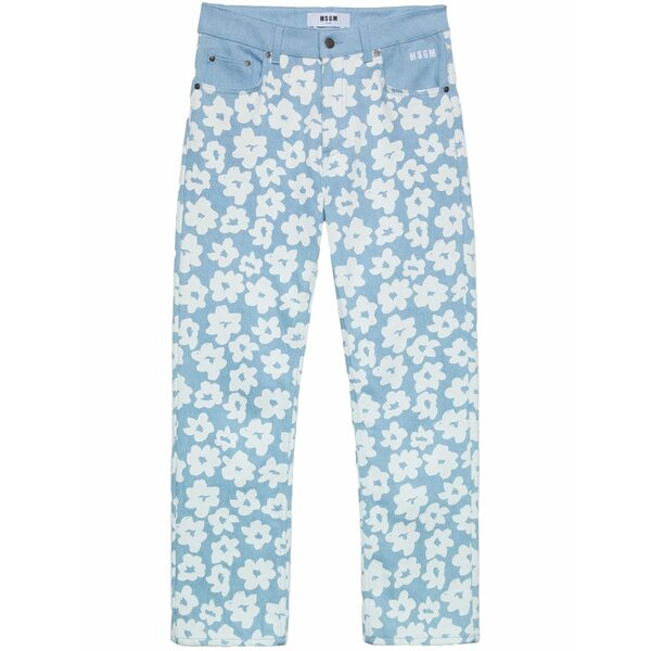 エムエスジイエム レディース カジュアルパンツ ボトムス Floral-print straight pants Blue｜asty 49,680円