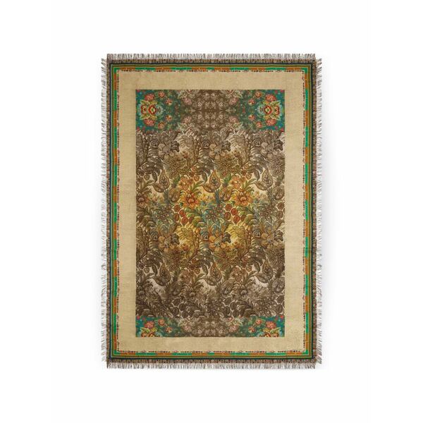 ピエール=ルイ・マシア メンズ マフラー・ストール・スカーフ アクセサリー Aloeuw floral-print fringed shawl scarf Neutrals|asty