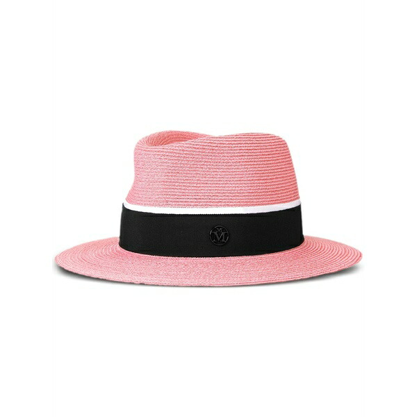 メゾンミッシェル  レディース 鳥打ち帽 付属物 Andr茫漏 straw fedora hat Pink
