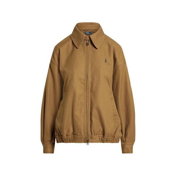 ラルフローレン レディース ジャケット＆ブルゾン アウター Pony-embroidered zip jacket Brown｜asty