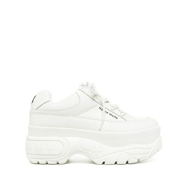ネイキッドウルフ レディース スニーカー シューズ Sporty platform lace-up sneakers White