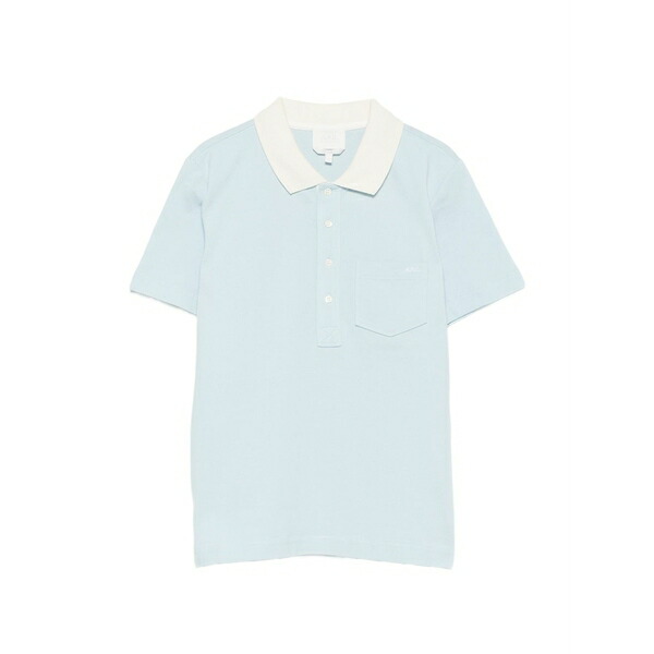 アーペーセー レディース スポーツシャツ トップス Half-button polo top Blue
