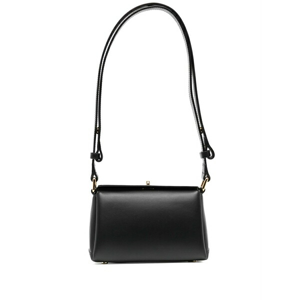 プランシー レディース ショルダーバッグ バッグ Mini folded leather shoulder bag Black｜asty