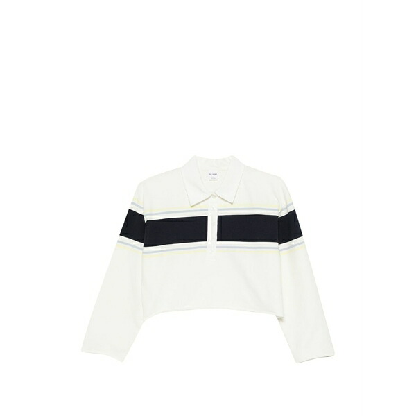 リダン レディース スポーツシャツ トップス Stripe-detail polo top  Neutrals