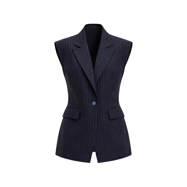 シンシアローレイ レディース コート アウター Oversized double-breasted gilet Blue｜asty