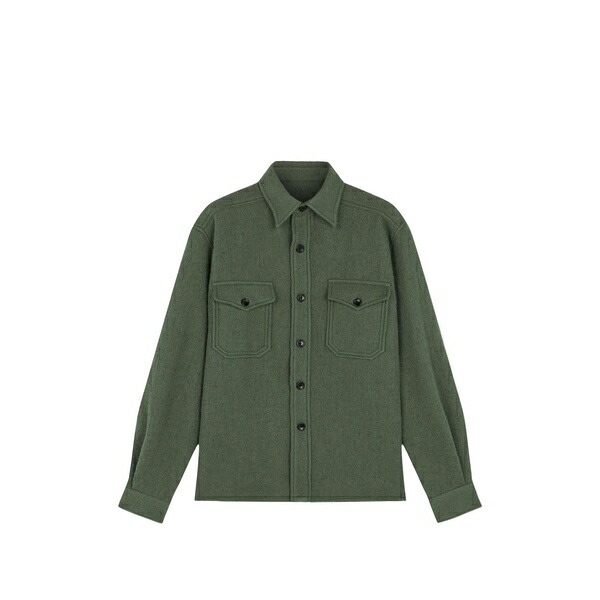 フォルテラ メンズ ジャケット＆ブルゾン アウター Kenny front-pocket overshirt Green