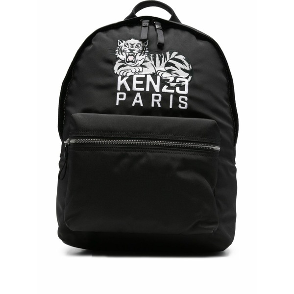 ケンゾー メンズ うしろ側容器に並べる・背嚢 御徒面子 Logo-embroidered backpack  Black