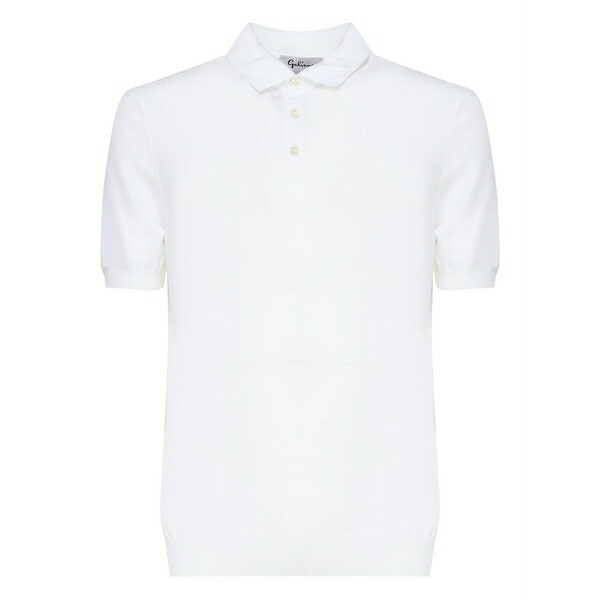 ジョンガリアーノ メンズ ポロシャツ トップス Short-sleeve cotton polo shirt White｜asty