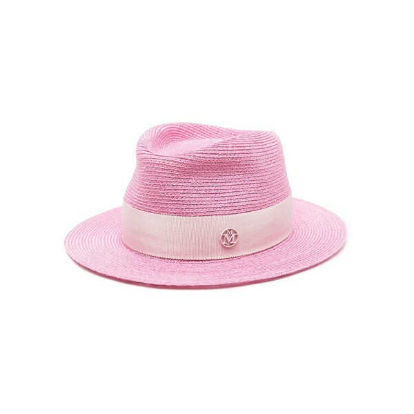 メゾンミッシェル  レディース かぶり笠 添え物 Andre hemp fedora hat Pink